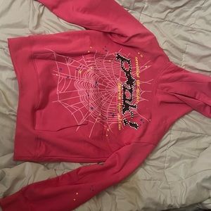 Pink Sp5der Hoodie Medium
